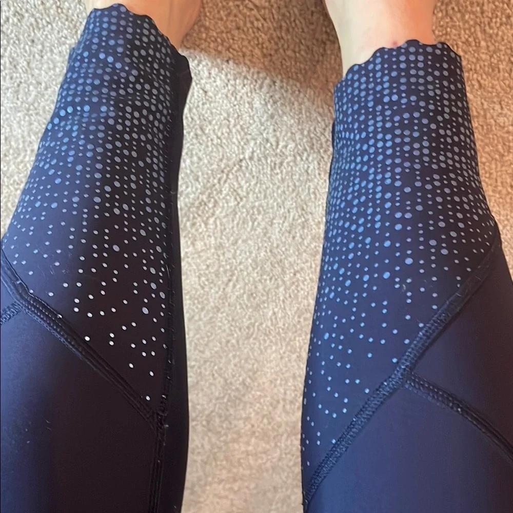 Lululemon Athletica Blue and Pink Leggings Stretchy Athletic Wear